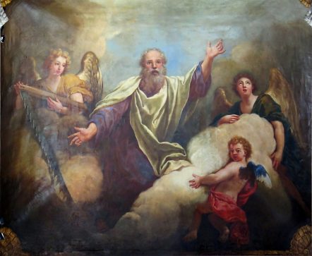 Saint Simon par Bon Boullogne, huile sur enduit, 1708-1710