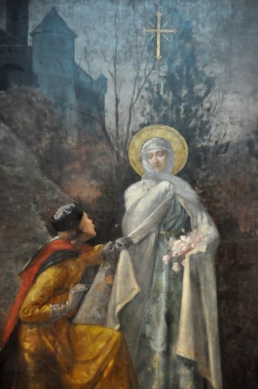 Le Miracle des roses, fresque de Flandrin (1856-1921), partie centrale