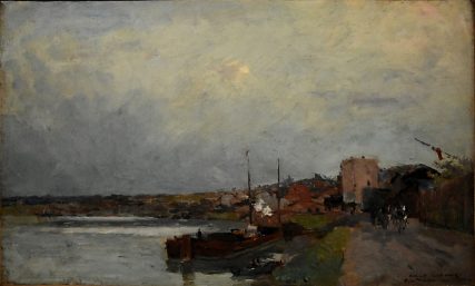 Albert Lebourg (1835-1892) : «La Seine au Bas-Meudon, XIXe siècle, Huile sur toile