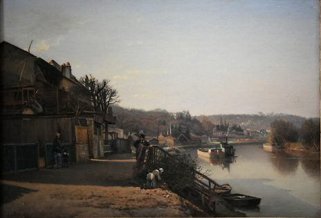 Eugne Bataille (1817-1882) : «La Seine au Bas-Meudon», 1881, Huile sur toile