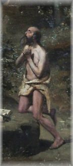«Jérome dans le désert», peinture de Camille Corot, détail