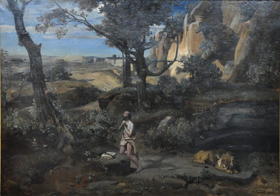 Saint Jérôme dans le désert, tableau de Camille Corot