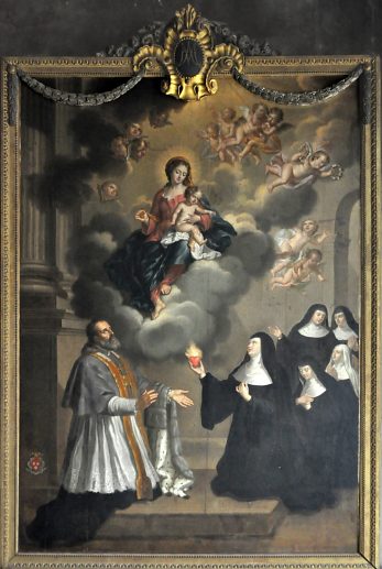 «La Vierge avec saint Pierre Fourier et la Congrégation  Notre-Dame», tableau de 1784