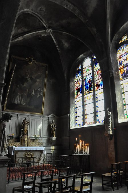 La chapelle du Rosaire dans le bas-côté sud