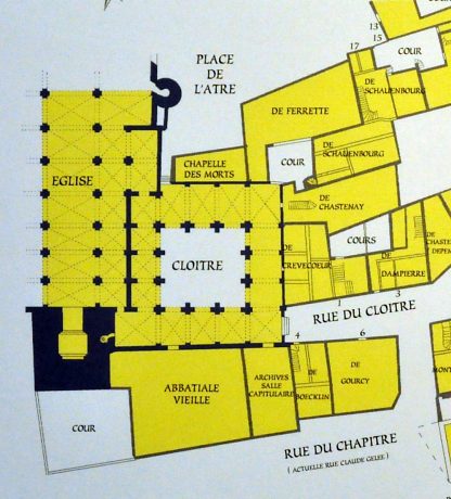 Plan du quartier du chapitre vers 1790