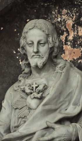 La statue du Sacré-Cœur, détail