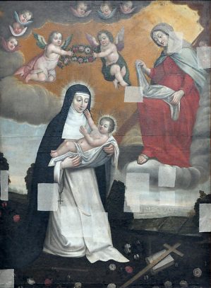 «Sainte Rose de Lima» par Demange Prot, huile sur toile, vers 1670 «Sainte Rose de Lima» par Demange Prot, huile sur toile, vers 1670