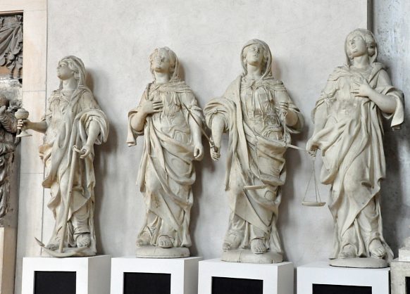 Les quatre Vertus (fin du XVIIe, début du XVIIIe siècle) Les quatre Vertus (fin du XVIIe, début du XVIIIe siècle)