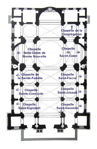 Plan de la cathédrale Notre-Dame.