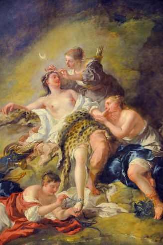 Jean-Franois de Troy (1679-1752) : «Le Repos de Diane»,  détail