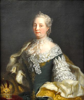 «Portrait de Marie–Thérèse impératrice» attribué à Martin Mytems (1695–1770), huile sur toile, XVIIIe siècle