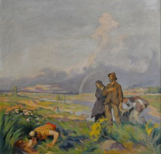 «Espoir» par Victor Prouvé, huile sur toile, réplique