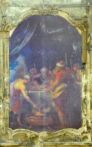 Tableau dans le chœur. Scène de l'Ancien Testament