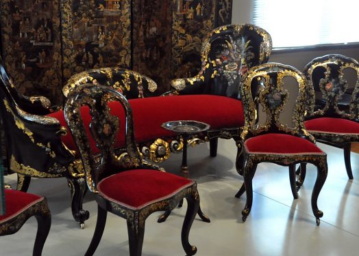 Fauteuils et canapé du «salon de la reine Victoria»