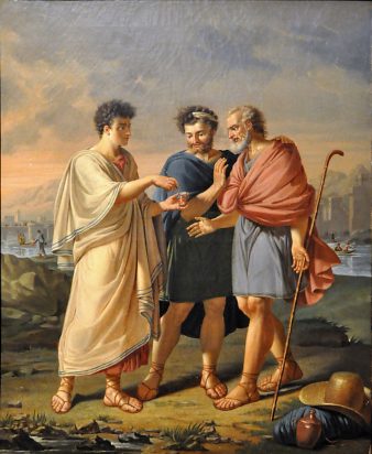 «Aristide se frappant d'ostracisme» par A.L. Bonnetti (1788–1862), École française