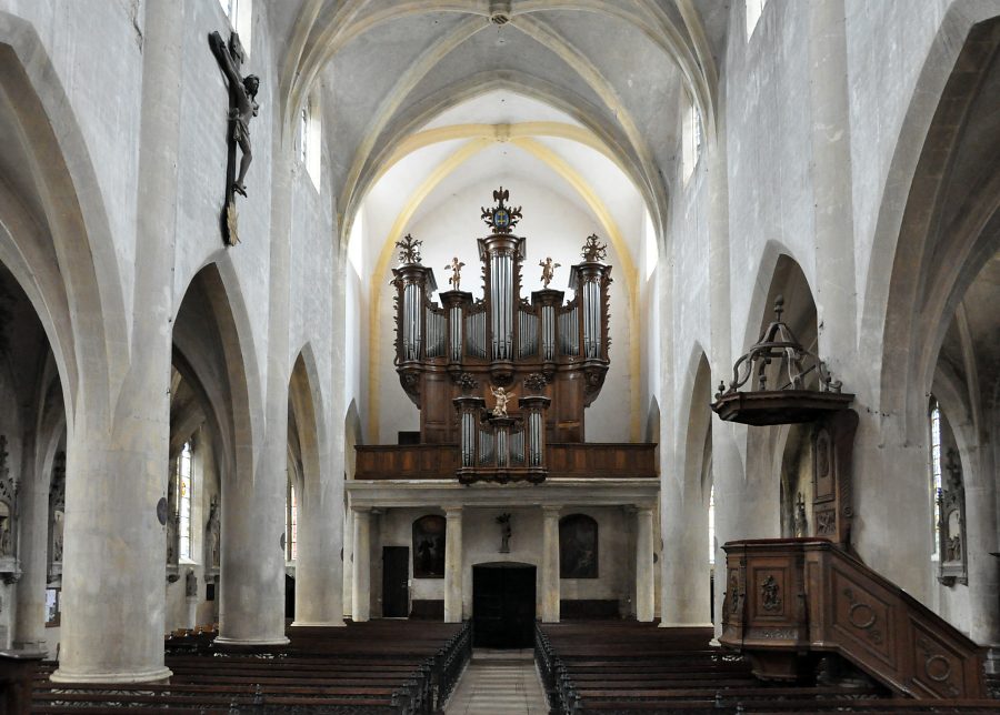 La nef et l'orgue de tribune