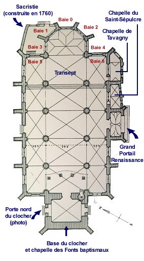 Plan de l'église de Vézelise