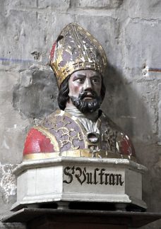Buste polychrome de saint Vulfran, XIXe siècle