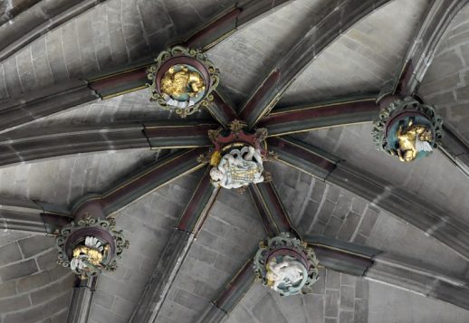 Chapelle Sainte-Anne, la voûte et ses clés pendantes