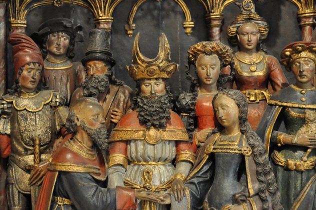 Retable de la vie de la Vierge, détail : Le Mariage de la Vierge