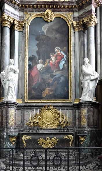 Le retable de la chapelle de l'Aurore, exécuté  par Philippe-François Dron