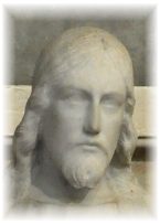 Le Sacré Cœur, statue d'Albert Roze (détail)