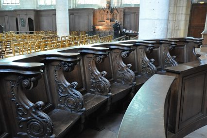 Les anciennes stalles de l'église Saint-Leu