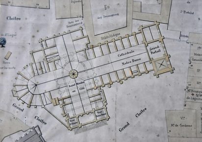 Le plan de l'ancienne cathédrale