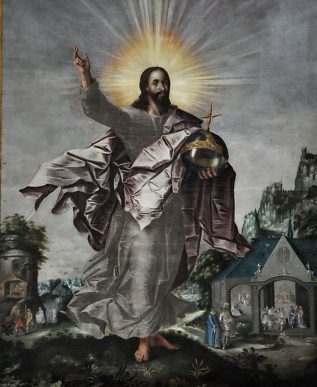 Tableau dans la nef "Christ en majesté"