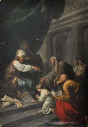 Tableau de Joseph Suvée (mort en 1807) : «La Présentation de Marie au temple»