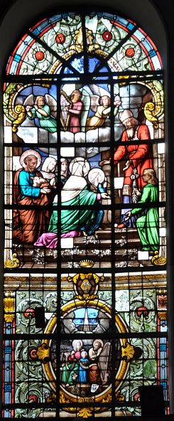 Vitrail : «La Présentation de la Vierge au temple» Vitrail : «La Présentation de la Vierge au temple»