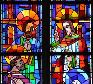 « Le Christ donne les clés de son Église à Pierre» (détail) 