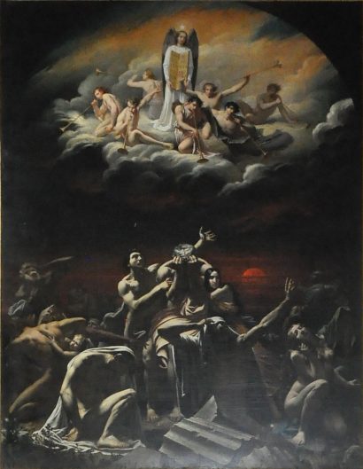 «Scène du Jugement Dernier» de Charles Lefebvre (1805–1882), huile sur toile, 1835