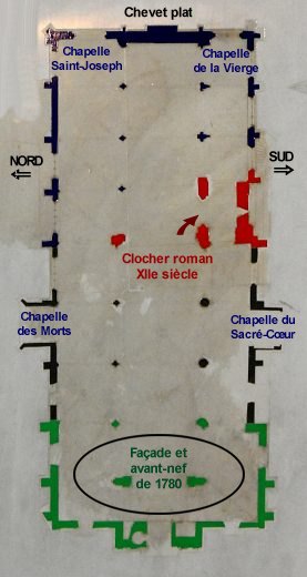 Plan de l'église