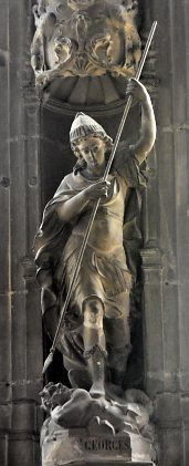 Statue saint Georges terrassant le démon