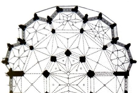 Plan du déambulatoire et des chapelles rayonnantes