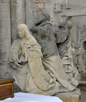 Transept sud : Groupe sculpté droit (ancien élément du jubé)