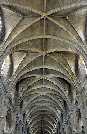 La voûte de la nef vue du chœur