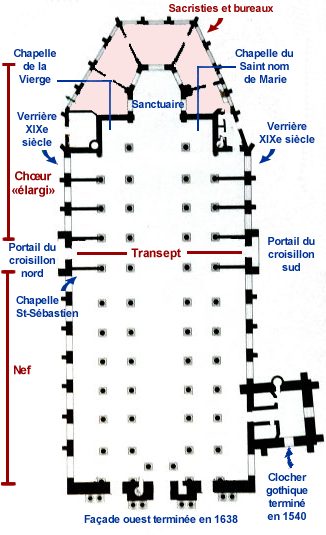 Plan de la cathédrale