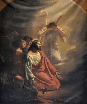 Tableau dans la nef : «Le Christ au jardin des Oliviers»