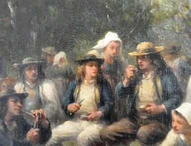 «Un jour de marché dans le Finistère» d'Adolphe Leleux (détail)