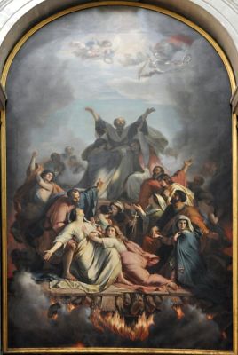 Les chrétiens au bûcher, tableau d'Omer Charlet