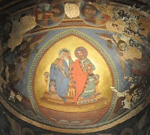 Notre-Dame-la-Grande à Poitiers, fresque de la voûte, XIXe siècle