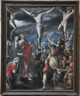 La Crucifixion, tableau du XVIIe siècle dans la nef