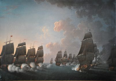 Combat de la Dominique le 17 avril 1780», huile sur toile, 1789