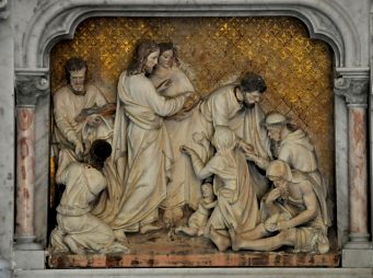 Bas-relief du retable : La Multiplication des pains