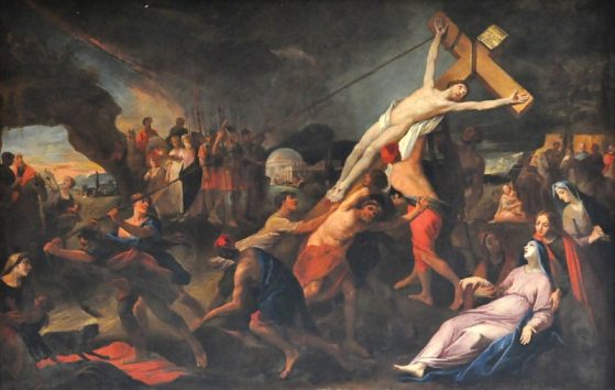 Tableau dans la nef : «La Crucifixion»