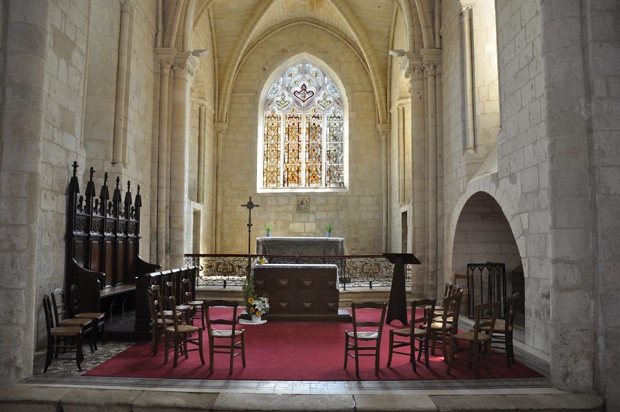 Le chœur de l'église Saint-Pallais (XIIIe siècle)