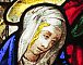La Vierge dans le vitrail de l'Adoration (XVIe sicle)  l'glise Saint-Georges