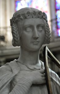 Le visage de sainte Cécile